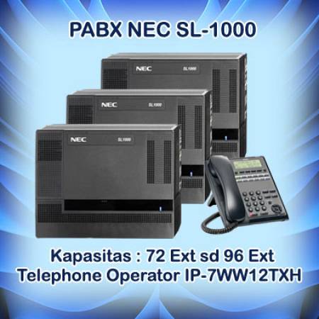 PABX NEC SL1000 Kapasitas : 96 Extension
